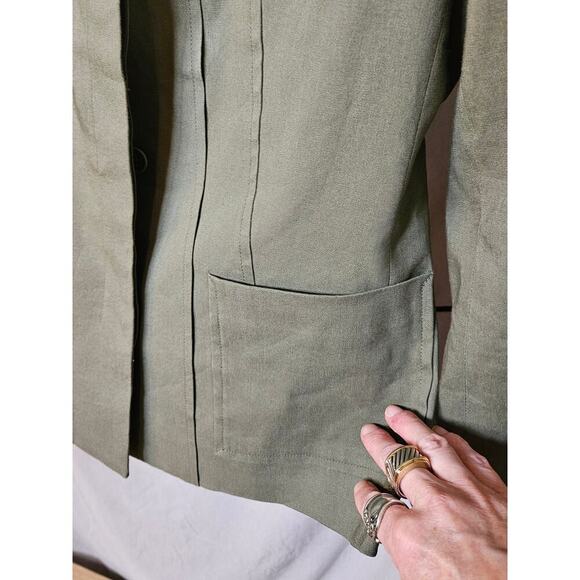 Calvin Klein Linen Blend Classic Blazer Size 2 - Picture 3 of 8